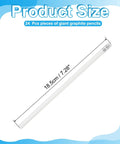 Giant Round Graphite Pencils 24 Pack With Erasers, 7 Inch HB Lead for sketching and writing, shown with dimensions, white wood