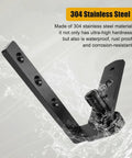 Heavy Duty 304 Stainless Steel Double Swing Saloon Door Hinges with self closing, waterproof, rust proof, black finish