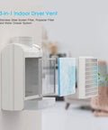 3 In 1 Indoor Dryer Vent Kit With Stainless Steel Screen, Polyester Filter And Water Drawer System shown in filter configuration