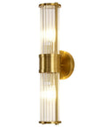 Modern Crystal Wall Sconce Gold Light With Brushed Titanium Finish And Trophy Glass Shade Wall Mount Fixture That Adds Dope Wow Factor