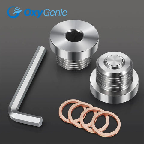 Magnetic Front Differential Oil Fill And Drain Plugs Set Stainless Steel 2 Pack With Retention Design Fits Polaris Sportsman RZR