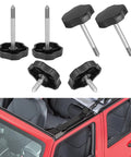 Door Surround Knobs Kit With Pins For Jeep Wrangler JK 2007 To 2018 6 Piece Set with short and long screws shown on Jeep