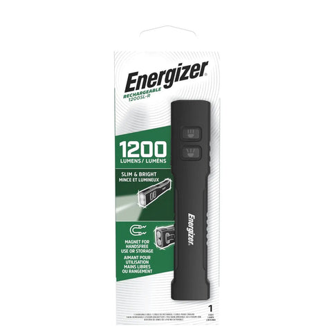 1200SL-R Flat Rechargeable LED Flashlight for EDC and Tac Use packaging with USB-C cable included