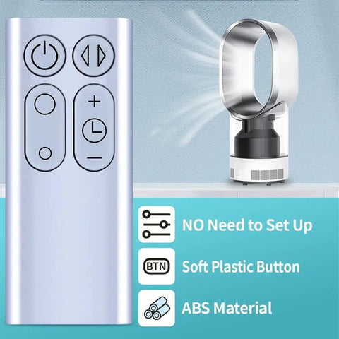 Dyson Replacement Remote Control For TP00 TP01 AM11 Pure Cool Air Purifier Tower Fan With Battery Included, silver finish.