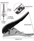 8mm Heavy Duty Hole Punch Set With Countersink Drill And Wrench, handheld tool dimensions and features, black steel design