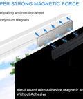 Top Rated 12 Pair Curtain Magnets With Strong Adhesive Tape For Snug Blackout Blinds And Window Covers showing nickel plated magnetic sheet.