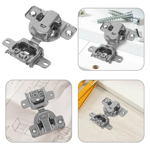 Two Pack Inward Opening Folding Cabinet Hinges For Electrical Cabinets Soft Close Concealed Hinge with screws and tools