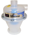 Front view of Quick Click Dust Separator With 5 Gallon Locking Collection Bin And Power Tool Adapter Set With 16 Ft Hose