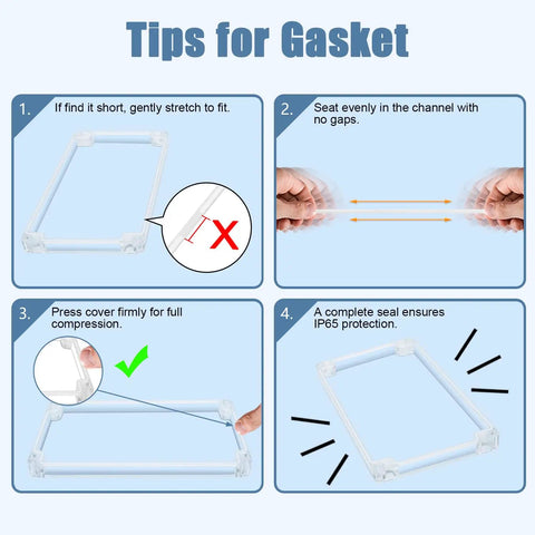 Installation guide for gasket in IP65 Waterproof ABS Plastic Electrical Junction Box With Clear Cover Enclosure
