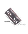 Quiet heavy duty cabinet hinges - thickened steel hinge with measurements for cabinets and RVs, designed for noise-sensitive areas.