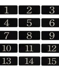 Plastic Locker Number Stickers 51 To 100 Black Acrylic Rectangle 2.36 Inch By 0.98 Inch Waterproof Numbers With Adhesive Back