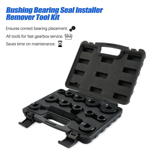Pro Grade GM Transmission Bushing Driver Kit 13 Piece Master Set case open displaying tools for 700R4 4L60 4L60E 4L65E