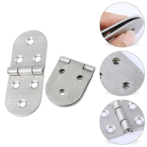 Stainless Steel Table Top Folding Hinges 2 Pack Heavy Duty Cabinet Hinge Set For Dining Tables And Furniture Hardware