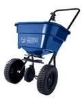 Heavy Duty Homeowner Broadcast Spreader With 65Lb Capacity And Powder Coated Steel Frame For Spreading Grass Seed Fertilizer And Ice Melt
