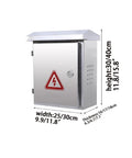 Indoor Outdoor Electrical Cabinet For Home And Industrial Monitoring Control Panel Enclosure, stainless steel, 30x25x16 cm