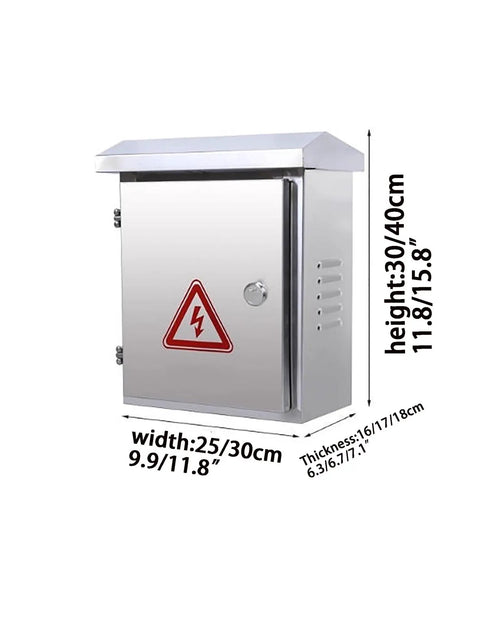 Indoor Outdoor Electrical Cabinet For Home And Industrial Monitoring Control Panel Enclosure, stainless steel, 30x25x16 cm