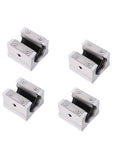 Open Linear Motion Bearing Slide Kit 4 Pack SBR10UU SBR12UU SBR16UU SBR20UU SBR25UU 12mm Linear Sliders for CNC Router and Milling Machines
