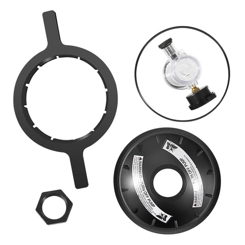 Eight Point Five Inch Black Buttress Thread Closure Kit Leak Free Replacement For Triton II TR100 TR140 TR100C TR140C And Triton C Three Pool And Spa Sand Filters Includes Air Relief Valve PSI Gauge Lid Wrench And O Rings, black closure lid, gauge, wrench