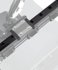 200mm Linear Rail With MGN12H Carriage Block for DIY 3D Printers and Machines, shown in blackened finish for rust proofing