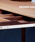 Drawer with Two Piece 180mm Drawer Slide Rails For Cabinets And Dressers Side Mount Drawer Glides With White Metal Glide Track