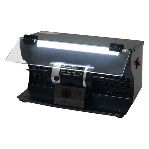 Polishing Machine With Dust Collector And Variable Speed 0-8000 Rpm 200W Pure Copper Motor for steel woodwork and hardware.