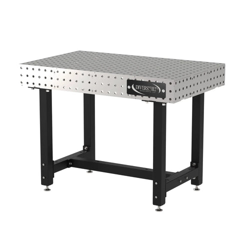 Hardcore Heavy Duty Steel Welding Fixture Table With Laser Cut Holes And Adjustable Levelers For Your Shop Rig And 48X30 Grind Ready Metal Fabrication Setup, 48x30 size, sturdy design.