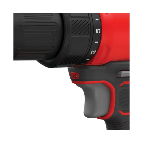 Close-up of V20 Cordless Drill And Driver Kit With One Half Inch Chuck Battery And Charger Included High Output 320 Watts