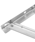 Close-up of Heavy Duty Mini Split AC Wall Mount Bracket With Foldable Design Beefed Up For Real Tough Mounting Supports Up To 441 Lbs riveted steel frame