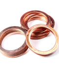 Flat Copper Washers Solid Gasket Kit M5 M14 280 Pieces Set for Sump Plugs Oil Usage and Engines High Heat Resistant Stops Leaks and Keeps Things Running Smoothly Makes Auto Repair a Breeze for Folks Hunting Down Sweet Gear They Can Rest Easy Daily. copper washers