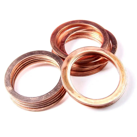 Flat Copper Washers Solid Gasket Kit M5 M14 280 Pieces Set for Sump Plugs Oil Usage and Engines High Heat Resistant Stops Leaks and Keeps Things Running Smoothly Makes Auto Repair a Breeze for Folks Hunting Down Sweet Gear They Can Rest Easy Daily. copper washers