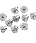 Dead On Precision Steel Dowel Centers, 10 Pack Workshop Markers For Spot On Wood Joint Alignment, chrome plated markers.
