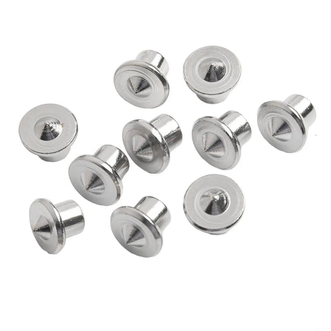 Dead On Precision Steel Dowel Centers, 10 Pack Workshop Markers For Spot On Wood Joint Alignment, chrome plated markers.