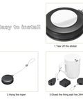 Secure Your TV And Remote Controls With These Retractable Cables That Feature Smooth Extension And Rock Solid Double Sided Adhesion To Keep Gear Locked Down Tight In A Black Two Pack Set installation steps.