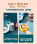 Deluxe Home Espresso Machine With Built-In Milk Frother, Semi-Auto Coffee Maker For Cappuccino And Latte, frothing milk
