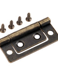 Antique Bronze Decorative Hinges For Jewelry Box And Small Cabinet 50x24mm with screws, Vintage Vibe 2 Pack
