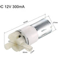 Side view of a 12V Ultra Compact Micro Water Pump Self Priming Diaphragm For Coffee Machines And Water Dispensers with measurements