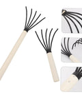 2 Pack Clam Rake With Handle For Beachside Digging Portable Seafood Tool Lightweight And Durable, shown in detailed views