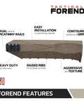 Ambidextrous Flash5 Buttstock And Forend Combo Pack For 12 Gauge Pump Action Shotguns in FDE with dual Picatinny rails