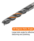 Close-up of Carbide Square Nose End Mill Bit 3/16 Inch Cut Diameter 4 Flutes TiAlN Coated Milling Cutter with 30 Degree Helix