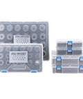 Heavy Duty Precision ER Collet Set For Machine Tools With A And B Grade Chuck Holders For Boring Milling Tapping Up To 0.005mm Accuracy That Won't Crack Or Deform During Tough Jobs - 12 piece set in protective cases.