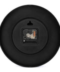 Back view of the Dead Quiet Sweep Wall Clock, revealing battery compartment and quiet sweep mechanism for non ticking design.