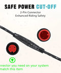 Electric Bike Brake Sensor Cable Universal 2 Pin Male Connector With Safety Cut Off Switch highlighting moisture-resistant housing