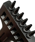 Close-up of 6-tooth chisel from 5mm Claw Tooth Leather Stitching Chisels Set With Round Hole Punching Tool for DIY leather craft