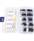 1000Pcs Small Screw Assortment Kit With Tweezers M1 M1.2 M1.4 M1.7 Black For Glasses Repair Watch Electronics Screws Set