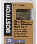 Headless 23 Gauge Pin Nails 1 Inch 3000 Pack in packaging for finish nailing and DIY projects