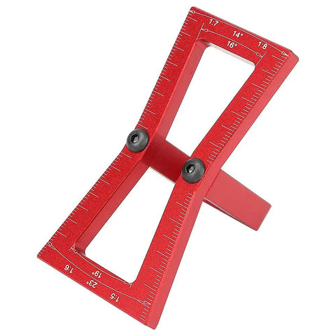 Precision Dovetail Ruler Gauge For Woodworking Aluminum Alloy Joint Layout Template With Dual Slope Ratios red finish measuring tool
