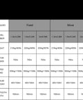 Specifications table for Heavy Duty Electric Pallet Stacker Hydraulic Lift 1100 Lbs Capacity Adjustable Forks Portable Industrial Warehouse Forklift Tool Cart.
