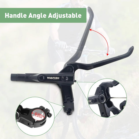 WEEROCK MTB hydraulic brake lever and caliper set, black aluminum alloy, right-side lever, 160 mm rotors