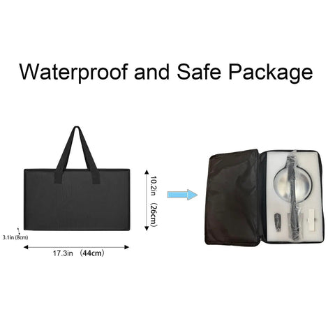 Carrying case for Under Vehicle Inspection Mirror With LED Light, 8 Inch Wide PVC Mirror, 180 Degree Adjustable, with packaging