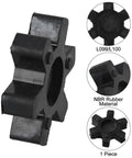 Urethane Spider Insert For L-Jaw Couplings, Heavy-Duty Center Block With Flexible Torque Support, 2.5 In OD By 0.6 In Thick, Black Component